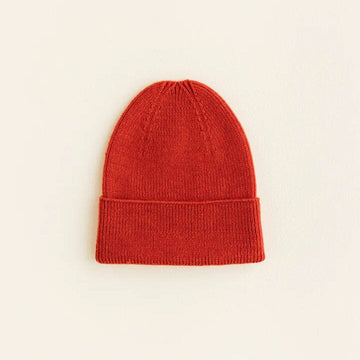 Beanie Fonzie Newborn - Red - Hvid
